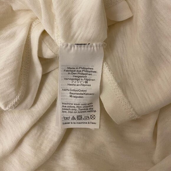 GUC J. Crew Women "ICE CREAM?" Graphic T-Shirt In Cream 100% Cotton Size Medium - Picture 6 of 6